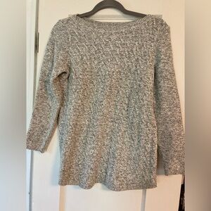 J. Jill Ladies Heathered Gray Ladies Cable Knit Pullover Sweater XS Cotton Blend